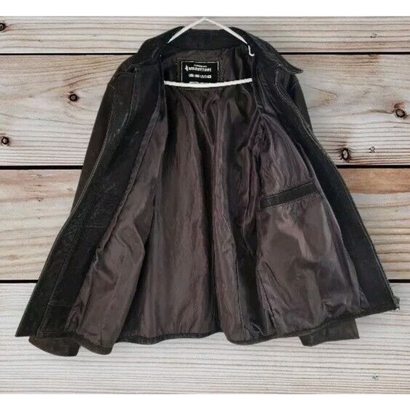 VTG Bolivian Leather Jacket‎ Size M Brown Pit To Pit 22 In, Length 27 In. - Picture 3 of 10